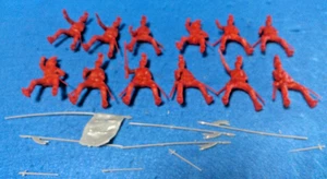 Classic Toy Soldiers, Alamo/Napoleonic Helmeted Cavalry x 12 RED 54MM Wide Legs - Picture 1 of 3