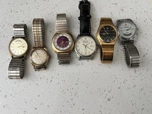 LOTTO OROLOGI VINTAGE UOMO SEIKO AUTOMATIC BENRUS, WENGER MILITARE PULSAR RIPARAZIONE - Foto 1 di 24