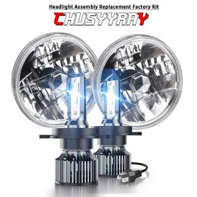 Faros LED redondos de 7"" pulgadas Freightliner Coronado luz alta baja Foto 1 de 4