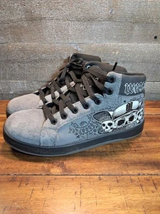 World Industries Zapatos de Skate Para Hombres Huesos Calavera Gris Negro HAVOC Cuero Alto Top 9 - Imagen 1 de 10