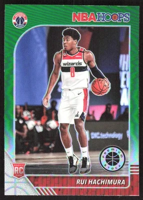 7744I 2019-20 Hoops Premium Stock #206 Rui Hachimura Prizms Green - Image 1 of 2