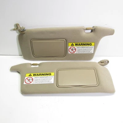 Conjunto de quebra sol Honda Civic 2001-2005 motorista passageiro lateral bege tecido fabricante de equipamento original - Imagem 1 de 4