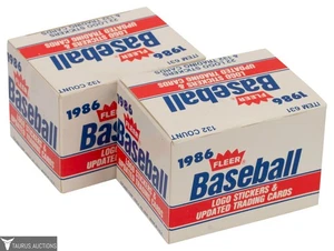 1986 Fleer Baseball 22 Logo Stickers & Updated 132 Trading Cards Set - Lot of 2 - Picture 1 of 4