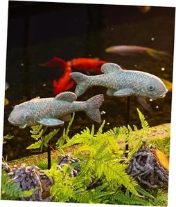 Koi Fish Garden Outdoor Statue: 2 Pack Sculpture for Patio Yard Porch Copper - Picture 1 of 8