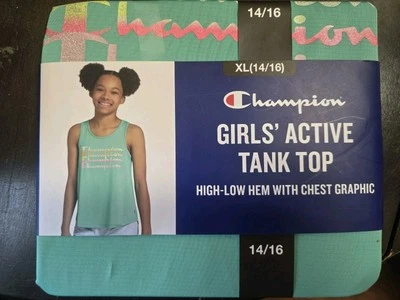 Champion Girl's Sporty Short Cap Sleeve Everyday Graphic T-Shirt 14/16 6482 - Image 1 of 4
