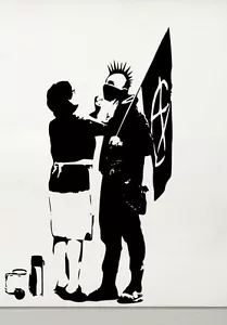 Banksy ' Punk's Mum' Wall Stickers ! Master of Street Art ! HIGHEST QUALITY !  - Picture 1 of 3
