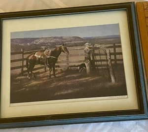 Texas Hill  Country Art Charles Beckendorf  Rancher Numbered 4/500 Signed Rare - Picture 1 of 23