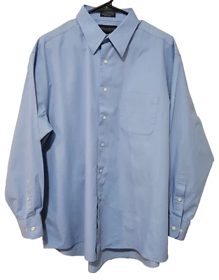 Camisa social masculina Giorgio Brutini Coliezione grande azul botão para baixo manga longa - Imagem 1 de 4