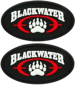 Blackwater Security PVC RUBBER Morale Patch | 2PC PVC Hook Backing 2.5"x1.4" - Picture 1 of 1