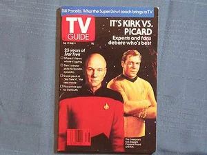 GUÍA DE TELEVISIÓN IT’S KIRK VS. PICARD 25 AÑOS DE STAR TREK 1991 AGOSTO EXPERTOS DEBATE ENTE - Imagen 1 de 8