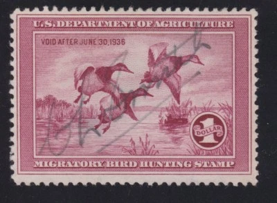 US RW2 $1 Duck Hunting Used VF SCV $160 - Image 1 of 2