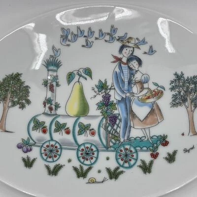 Plato de baratija vintage Rosenthal Alemania porcelana Raymond Peynet Lover's Series Foto 1 de 4