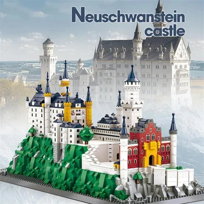 Architecture Bricks Model Neuschwanstein Castle Building Blocks Toys 1969PCS - Image 1 of 4