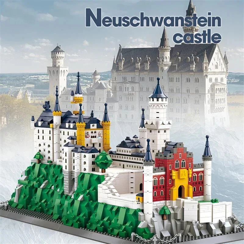 Architecture Bricks Model Neuschwanstein Castle Building Blocks Toys 1969PCS - Image 1 of 4