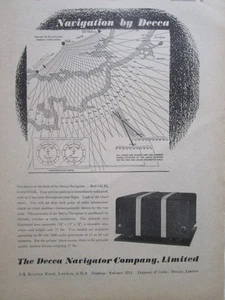 3/1946 PUB DECCA NAVIGATOR NAVIGATIONSSYSTEM DEKOMETER ORIGINAL ANZEIGE - Bild 1 von 1