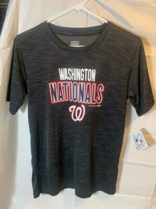 Boys Activewear MLB Washington National Shirt Black Large 12/14 - Picture 1 of 2