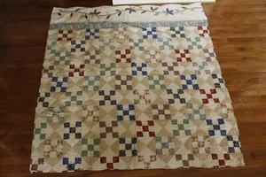 Trapunta a scacchiera diamantata fatta a mano 64,75" x 62" (vedi descrizione) - Foto 1 di 10