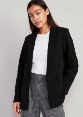 Blazer Traje Relajado Taylor Azul Marino Antiguo Talla Grande 4X Negro Dos Botones NUEVO Foto 1 de 4