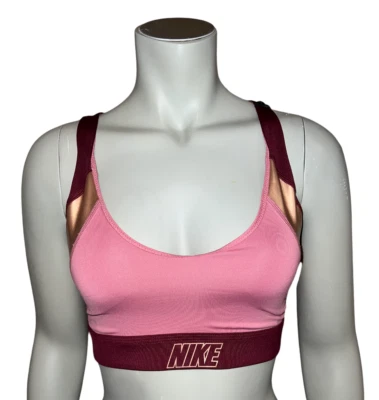 Sujetador deportivo Nike para mujer borgoña y dorado indy metálico de bajo impacto extra pequeño nuevo con etiquetas Foto 1 de 4
