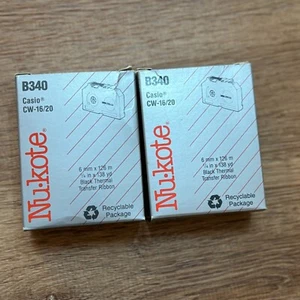 Nukote B340 Typewriter Ribbon Cartridge Casio NUKB340 Bundle 2 Sealed Transfer - Picture 1 of 8
