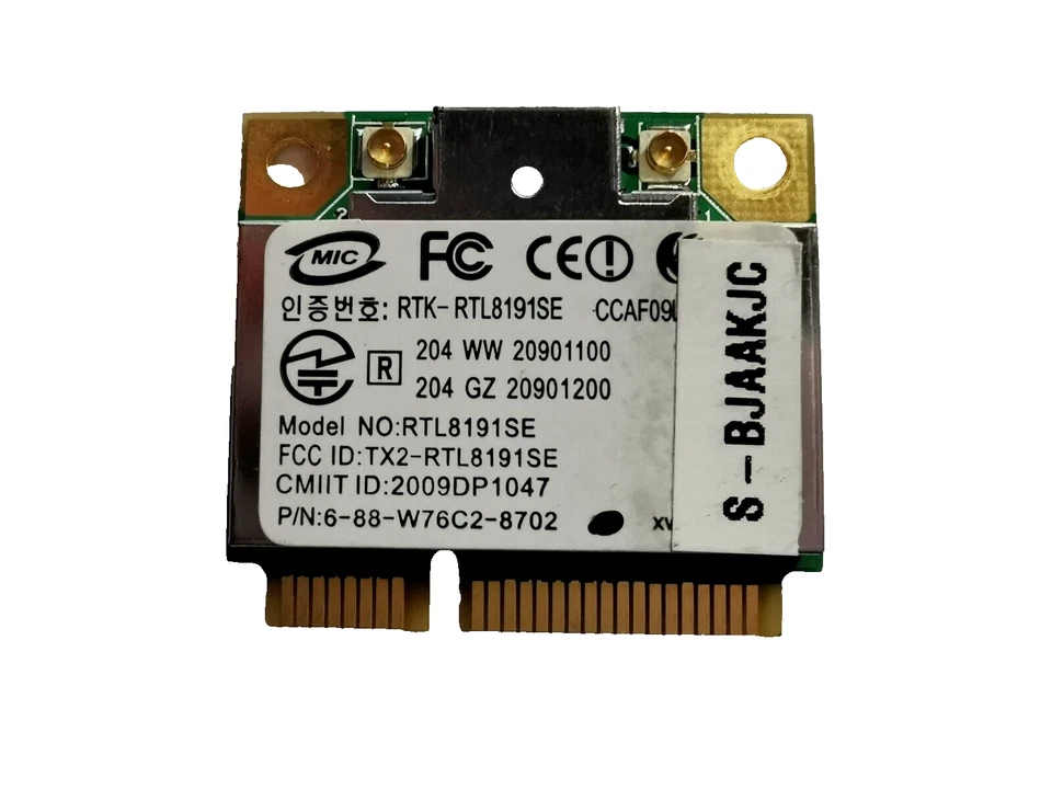 Realtek RTL8191SE PCI Express WLAN Netzwerkkarte 54 Mbps 802.11b/g Half Size - Bild 1 von 1