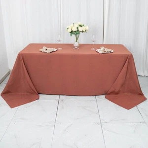 90x132-Inch RECTANGULAR High Quality Polyester Tablecloths Restaurant Catering - Picture 1 of 109
