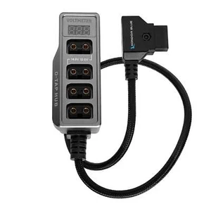 Kondor Blue 12V Metal D-Tap Hub 4-Way Port Power Tap Splitter, Black - Picture 1 of 1