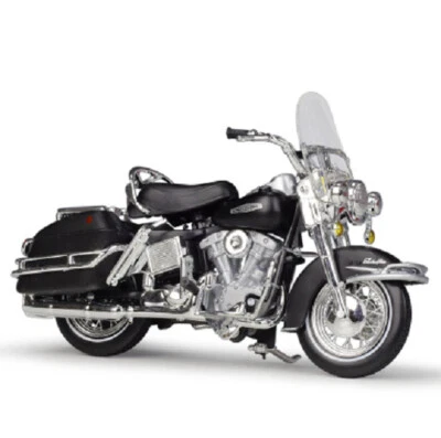 Maisto 1:18 Harley Davidson 1966 FLH Electra Glide MOTORCYCLE BIKE Model Black - Image 1 of 4