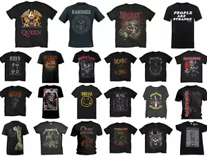 Men's Casual Band T-shirt Merch - Official Unisex Cotton Rock Metal Concert Tee - Picture 1 of 59