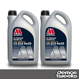 2 x Millers Oils XF Premium C5 ECO 5W20 Fully Synthetic Engine Oil - 5 Litre - Picture 1 of 1