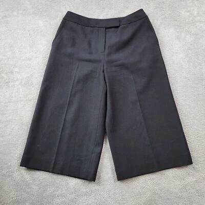 Talbots Pants Size 4 P Black Wool Gaberdine Italian Fabric Drapy Wide Fits 28X17 - Image 1 of 4