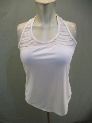 Camiseta sin mangas deportiva ajustada con cuello redondo de malla blanca talla S de MARIKA 597 Foto 1 de 4