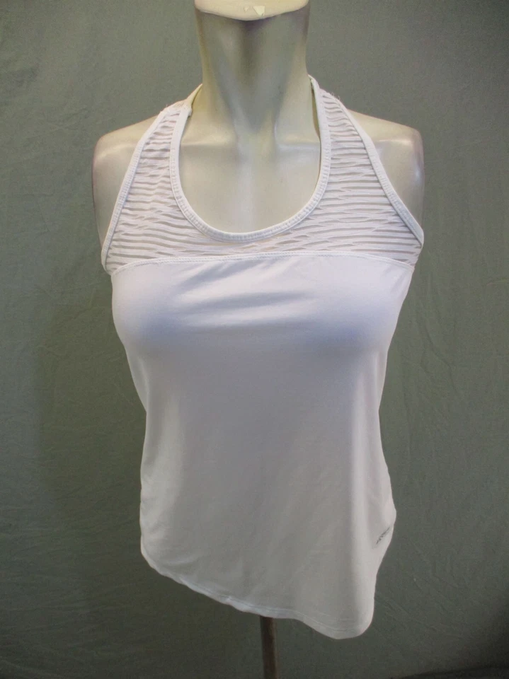 Camiseta sin mangas deportiva ajustada con cuello redondo de malla blanca talla S de MARIKA 597 Foto 1 de 4