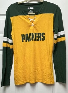 GREEN BAY PACKERS WOMANS LONG SLEEVE JERSEY SHIRT NFL TEAM Size M - Picture 1 of 6