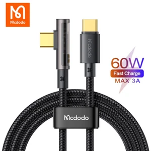 Mcdodo 60W 90° PD Type C To USB C Fast Chaging Cable For Samsung Macbook Huawei - Picture 1 of 24