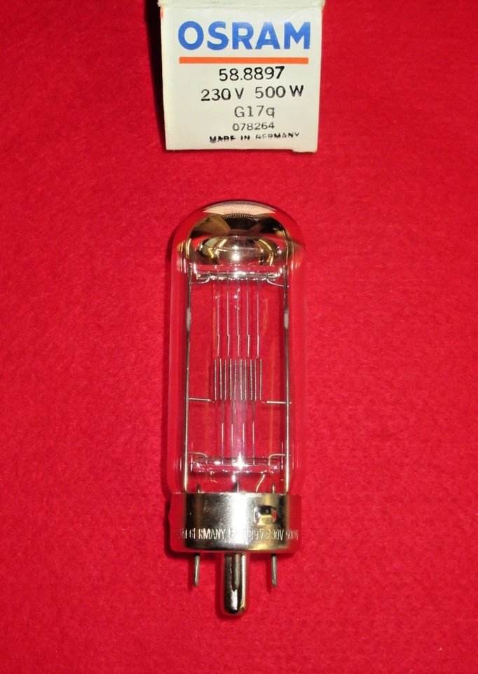 PROJEKTORLAMPE 230V 500W G17q OSRAM 58.8897 NEU 6282C/05 SYL-180 588897 - Bild 1 von 1