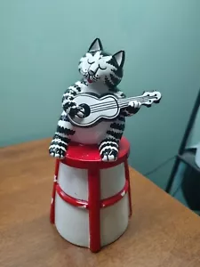 Vintage Sigma Kliban Cat Cookie Treat Jar Black & White Tastesetter 10.25" Tall - Picture 1 of 4