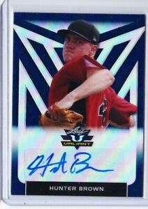 2020 LEAF VALIANT HUNTER BROWN ROOKIE AUTO NAVY 42/50 REFRACTOR ASTROS PD