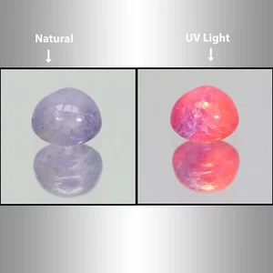 0.88 Ct Outstanding ! Unheated UV Color Change Hackmanite Rare Gemstone - Picture 1 of 3