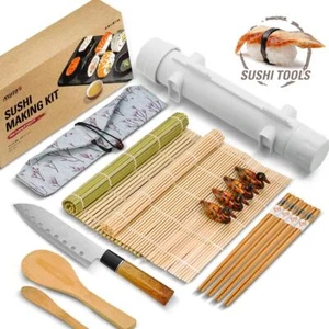 Sushi Making Kit, Bamboo Sushi Mat, Multi-Functional Sushi Bazooka Maker-Limited - Picture 1 of 8