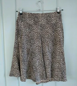 Hanna Andersson Womens Petite Small SP PS Skirt Leopard Animal Print A Line - Picture 1 of 7