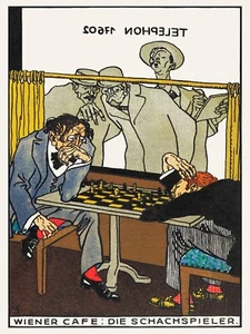 Decor Poster.Wall room design.Vintage interior art.Moriz Jung Chess Player.12421 - Picture 1 of 1