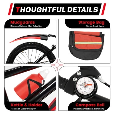 Vélo 20 pouces 7 vitesses enfants VTT vélo de ville vélo frein à disque bike - Photo 1/4