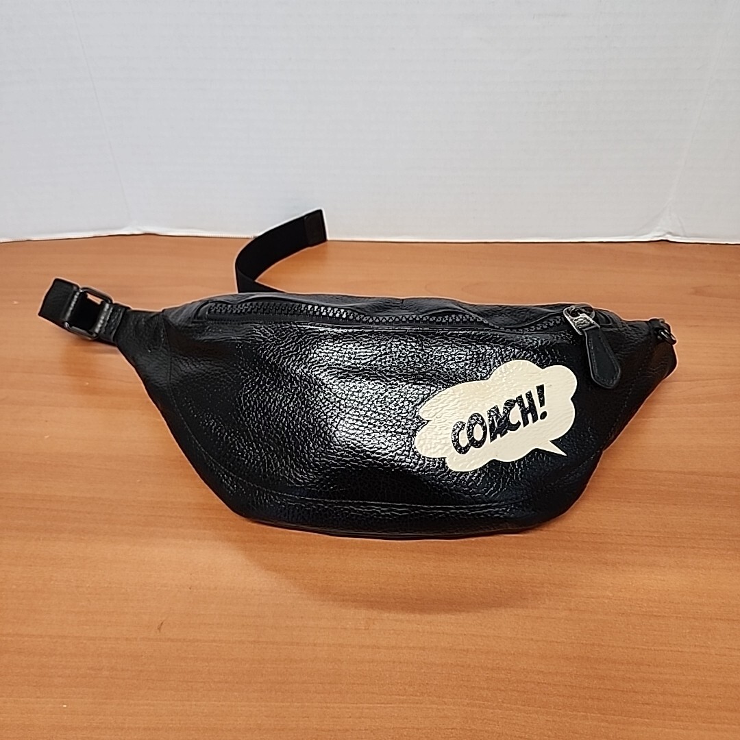coach モチーフベルト COACH NWT CJ826 Luxe Refined Bandit Belt Bag B4/IVORYLeather
