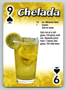 Tarjeta intercambiable Chelada bebida cóctel receta nueve de picas tarjeta de juego - Imagen 1 de 2