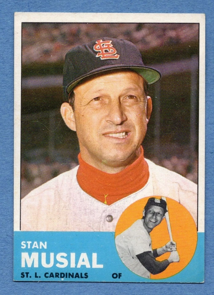 1963 Topps Baseball Card # 250 Stan Musial - St. louis Cardinals - Stan Musial - Image 1 of 2