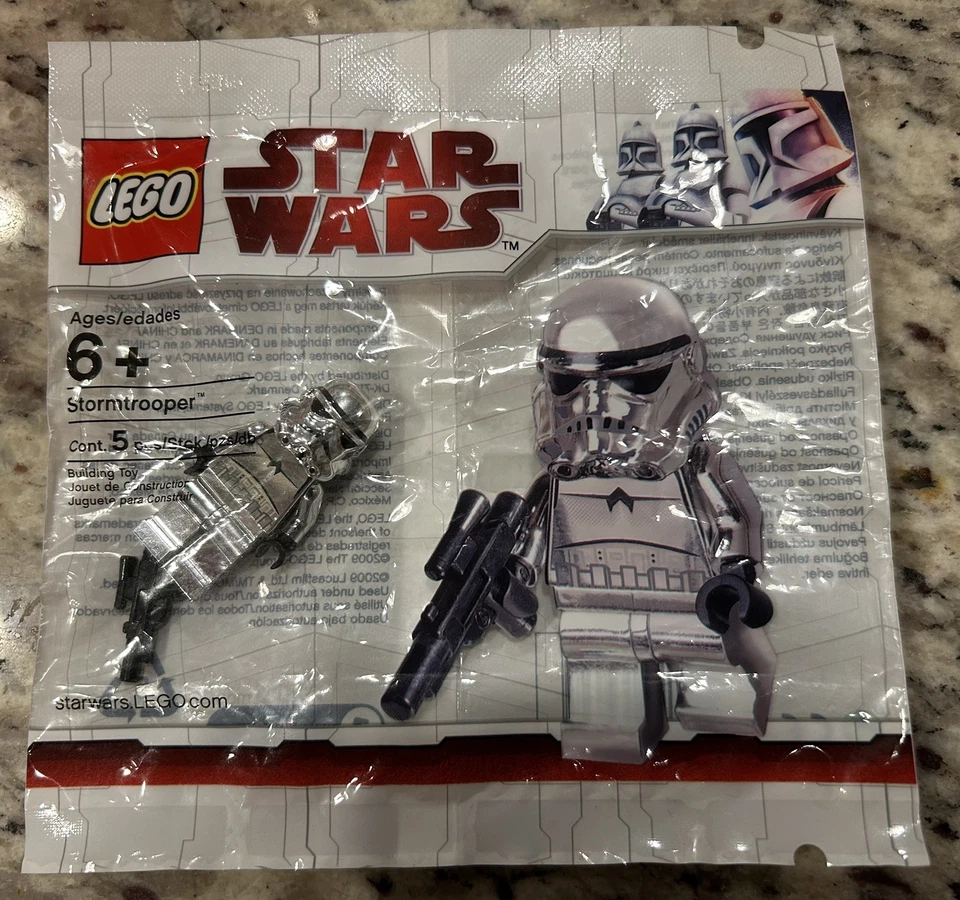 LEGO Star Wars Chrome Stormtrooper Minifigure 4591726 2853590 Polybag Sealed NEW - Image 1 of 2