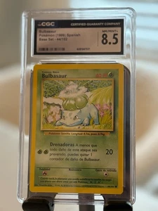Pokemon Bulbasaur Spanish Base Set Rare Card 1999 Mint 8.5 (Low Pop) - Picture 1 of 2