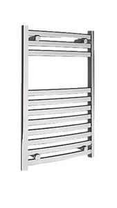 Calentador de toallas curvo de diseño Kudox radiador cromado (H) 1000 mm x (W) 500 mm-1972BTU - Imagen 1 de 2