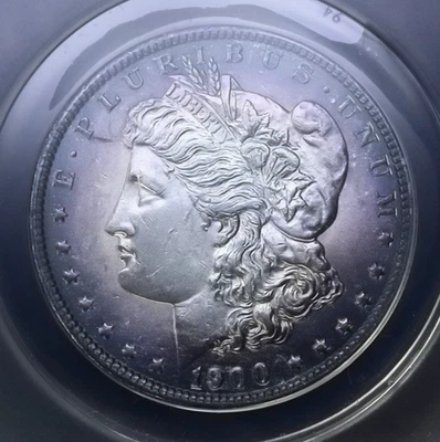 1900-O Morgan Silver Dollar AU58 Beautiful Toning - Image 1 of 4